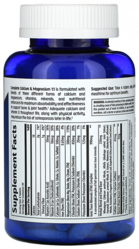 Trace Minerals Complete Calcium &amp; Magnesium 1:1, 120 таблеток