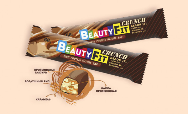 BeautyFit Десерт Протеиновые КРАНЧИ, 60 г
